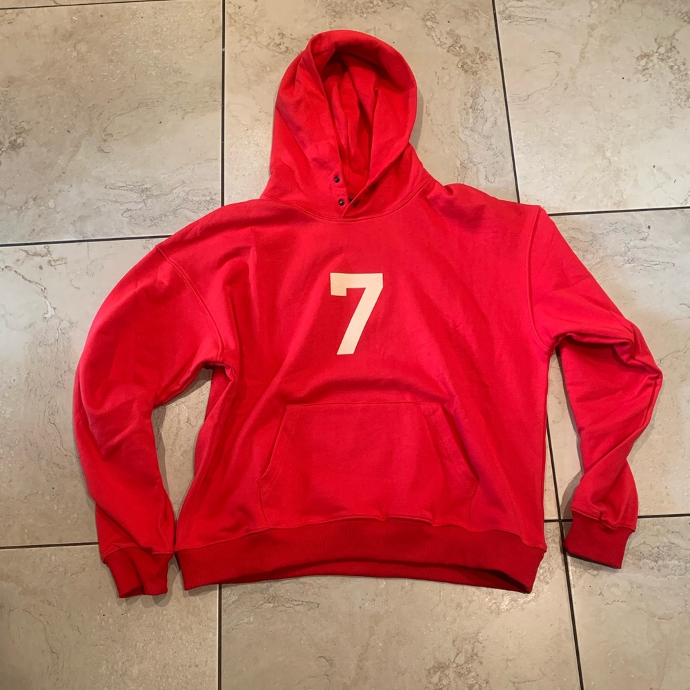 Fear of God seventh season red #7 hoodie Large